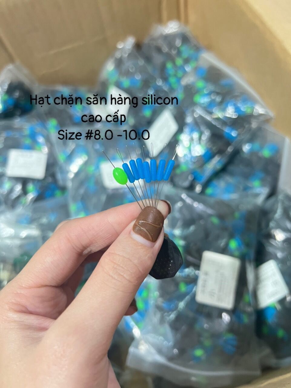 Combo 5c,10c hạt chặn phao silicon cao cấp