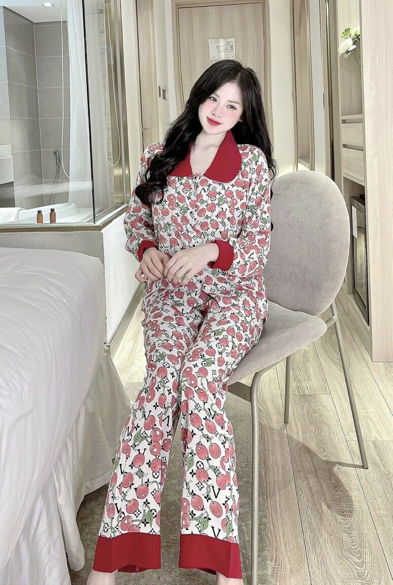 [FREESHIP] PIJAMA LỤA MANGO DÀI TAY CAO CẤP