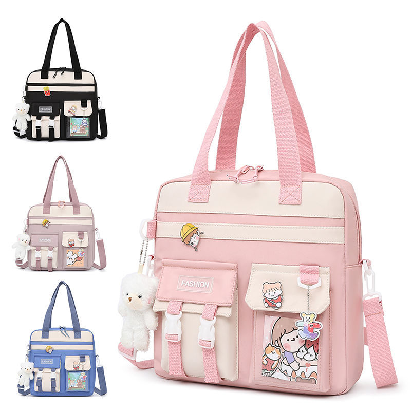 Tote bag đeo vai có thể đeo balo và đeo chéo chất liệu canvas