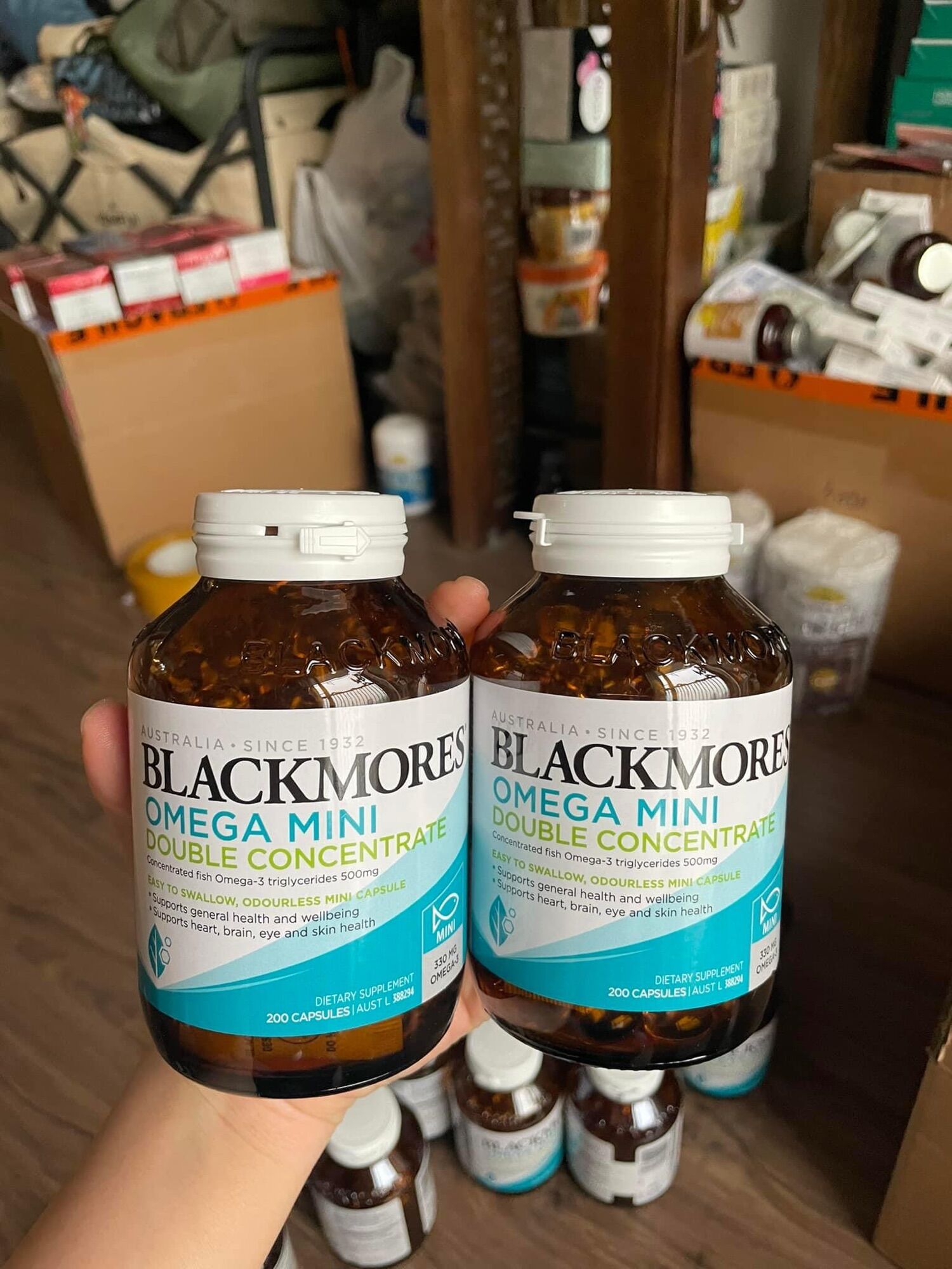 Dầu cá Blackmores Omega Mini Double Concentrate 200 viên