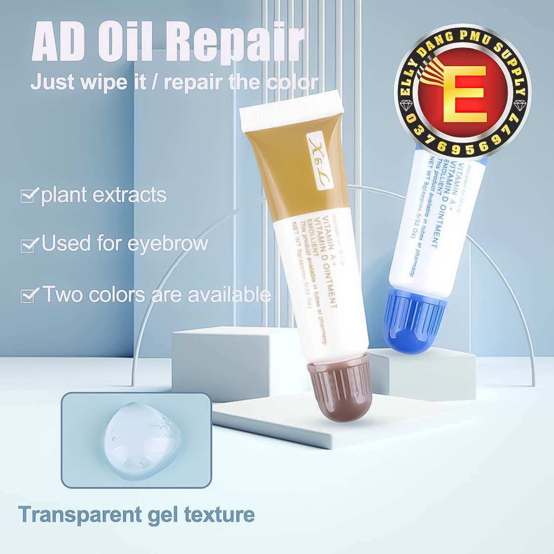 Vitamin AD FOUGERA Dạng Tuýp Dưỡng Mày Môi, Giữ Ẩm, Hỗ Trợ Phục Hồi Sau Phun Xăm Thẩm Mỹ - DCPX ELLY ĐẶNG