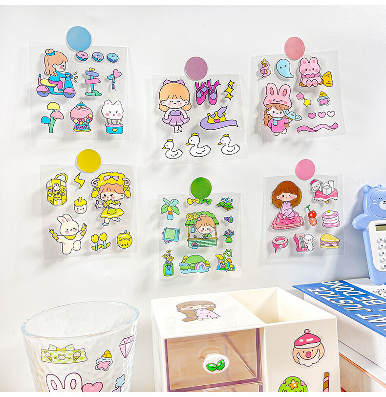 Set 100 tấm hình dán sticker pet chống thấm nước