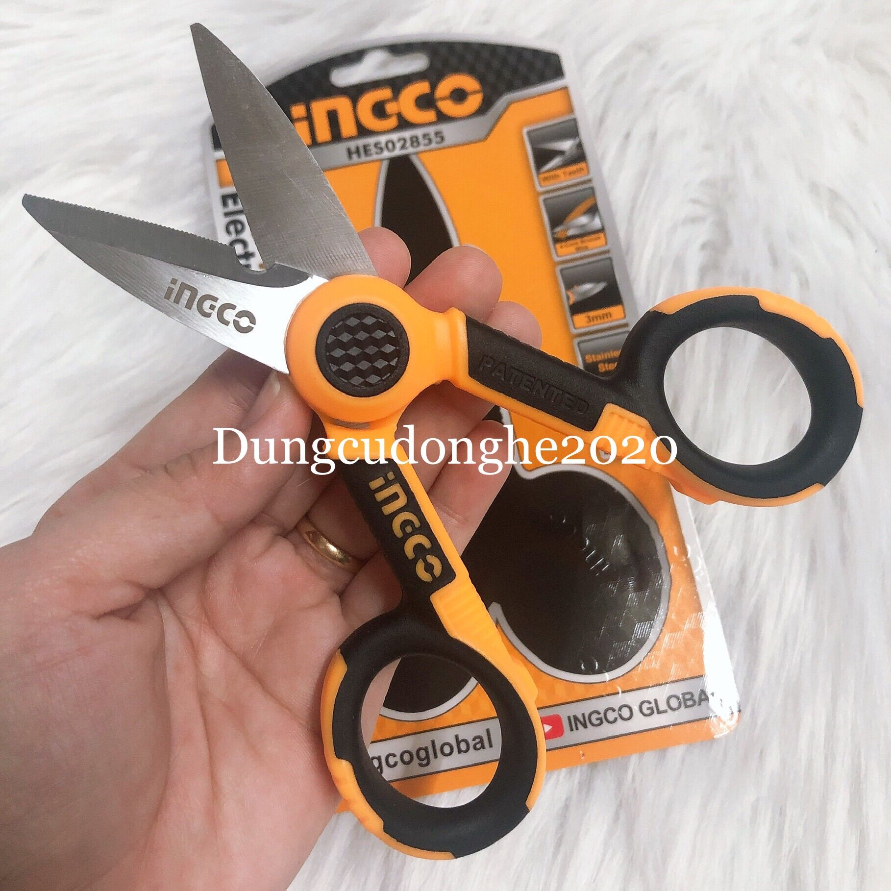 145mm Kéo mini cho thợ điện INGCO HES02855
