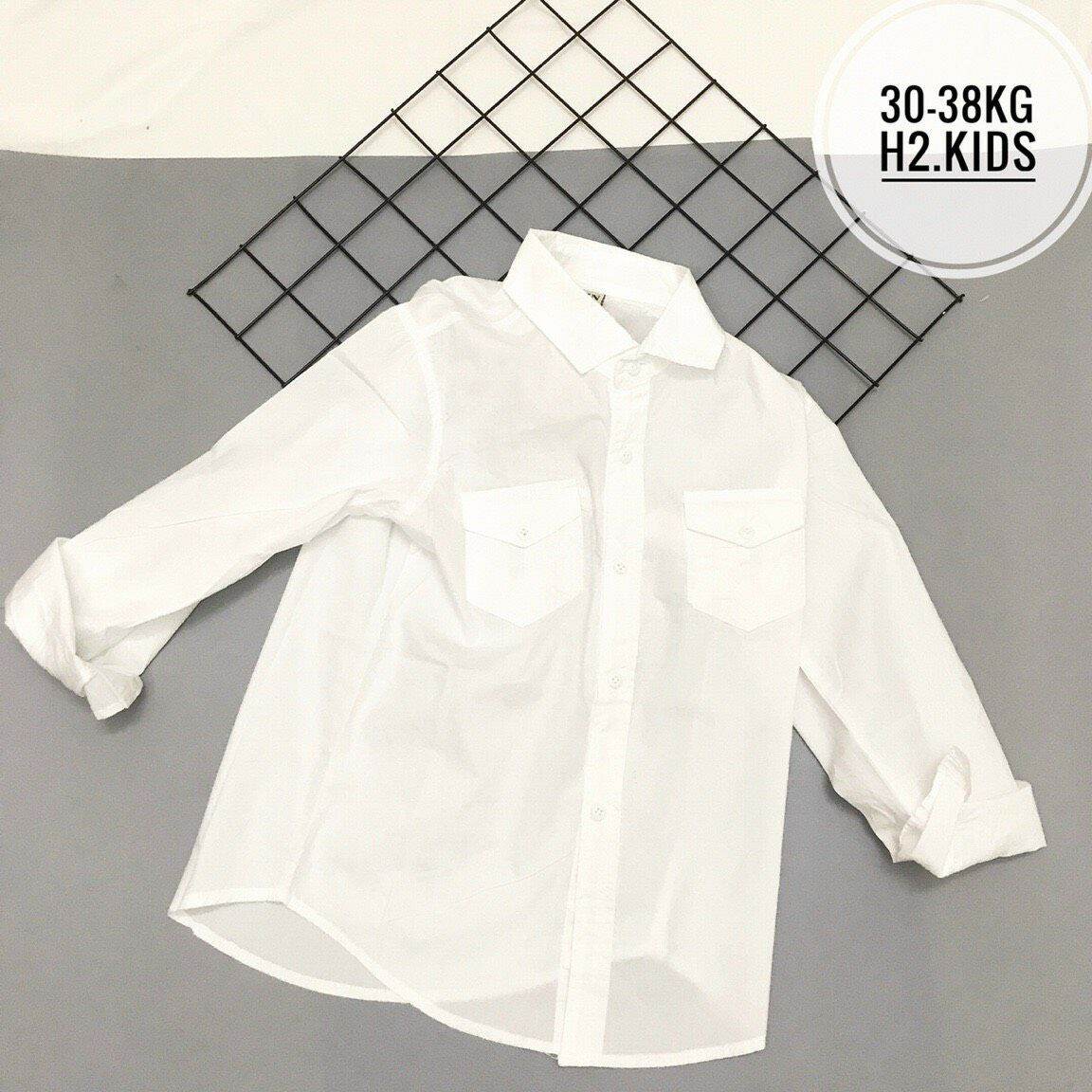Xả hàng đầu năm học- áo sơ mi trắng cho bé