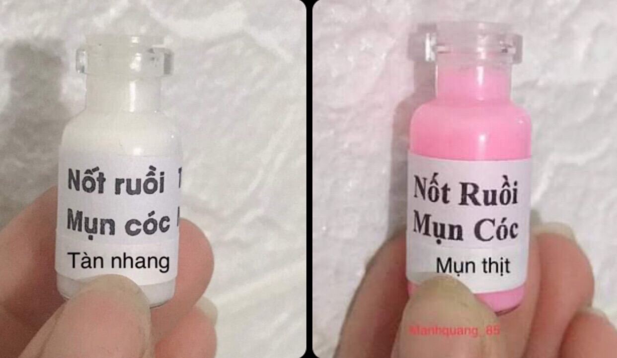 Tẩy Nốt Ruồi Mụn Cóc Mụn Thịt Tàn Nhang Mắt Cá Handmade .