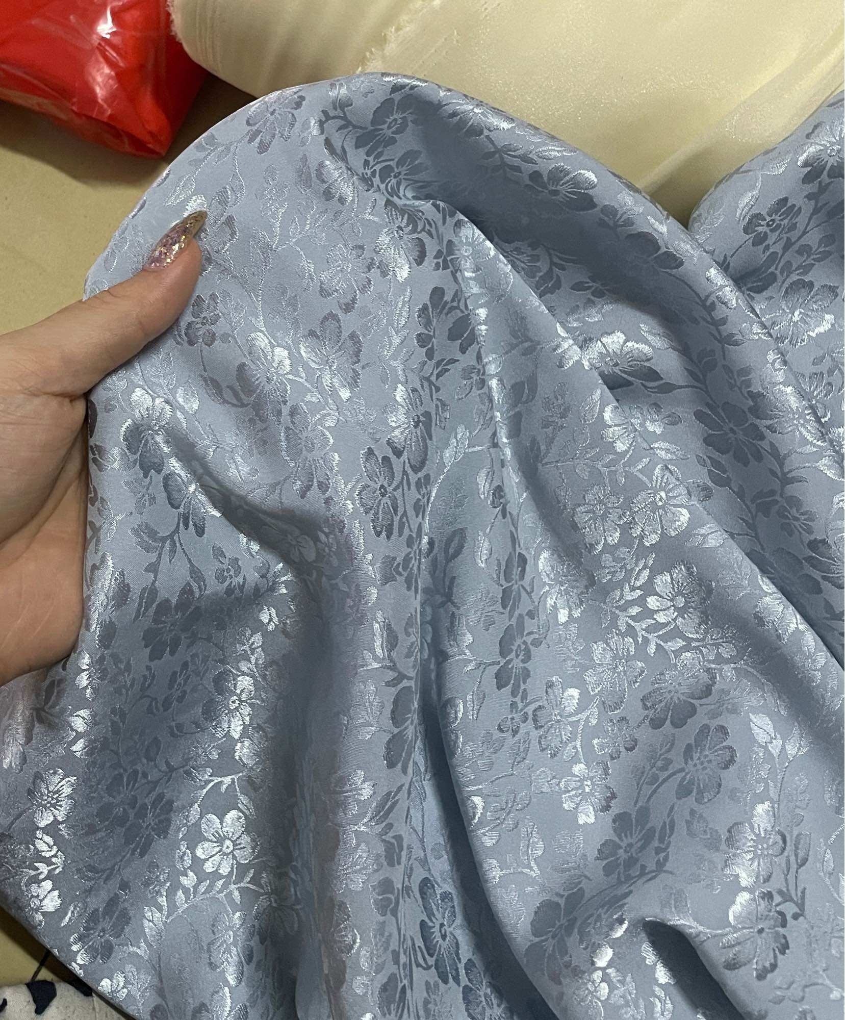 Vải gấm lụa hoa nhí ( hoa gió) cao cấp may áo dài, đồ bộ , áo bà ba