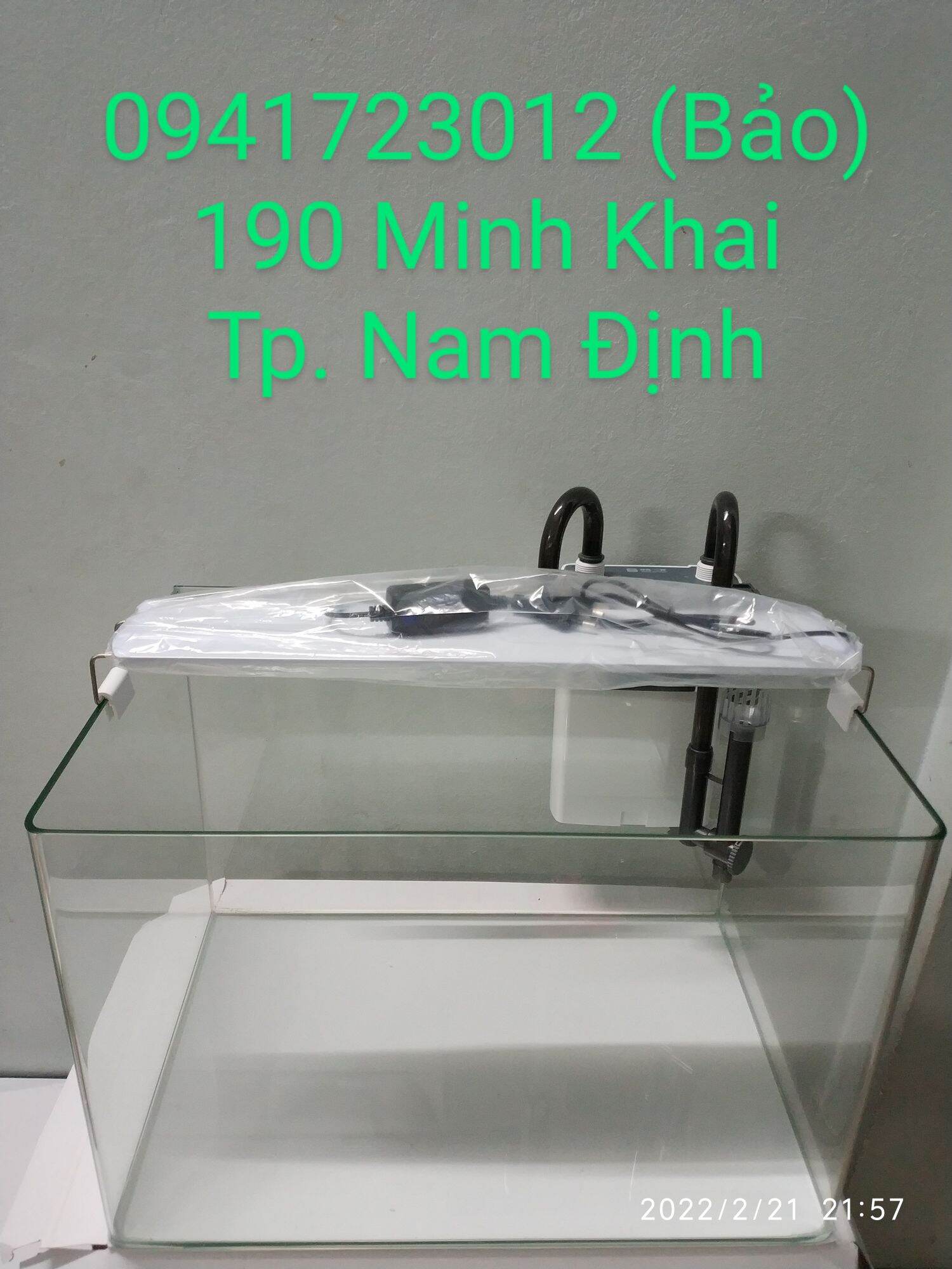 (Xem mô tả) Combo bể kính đúc Minjiang 60cm cùng lọc đèn