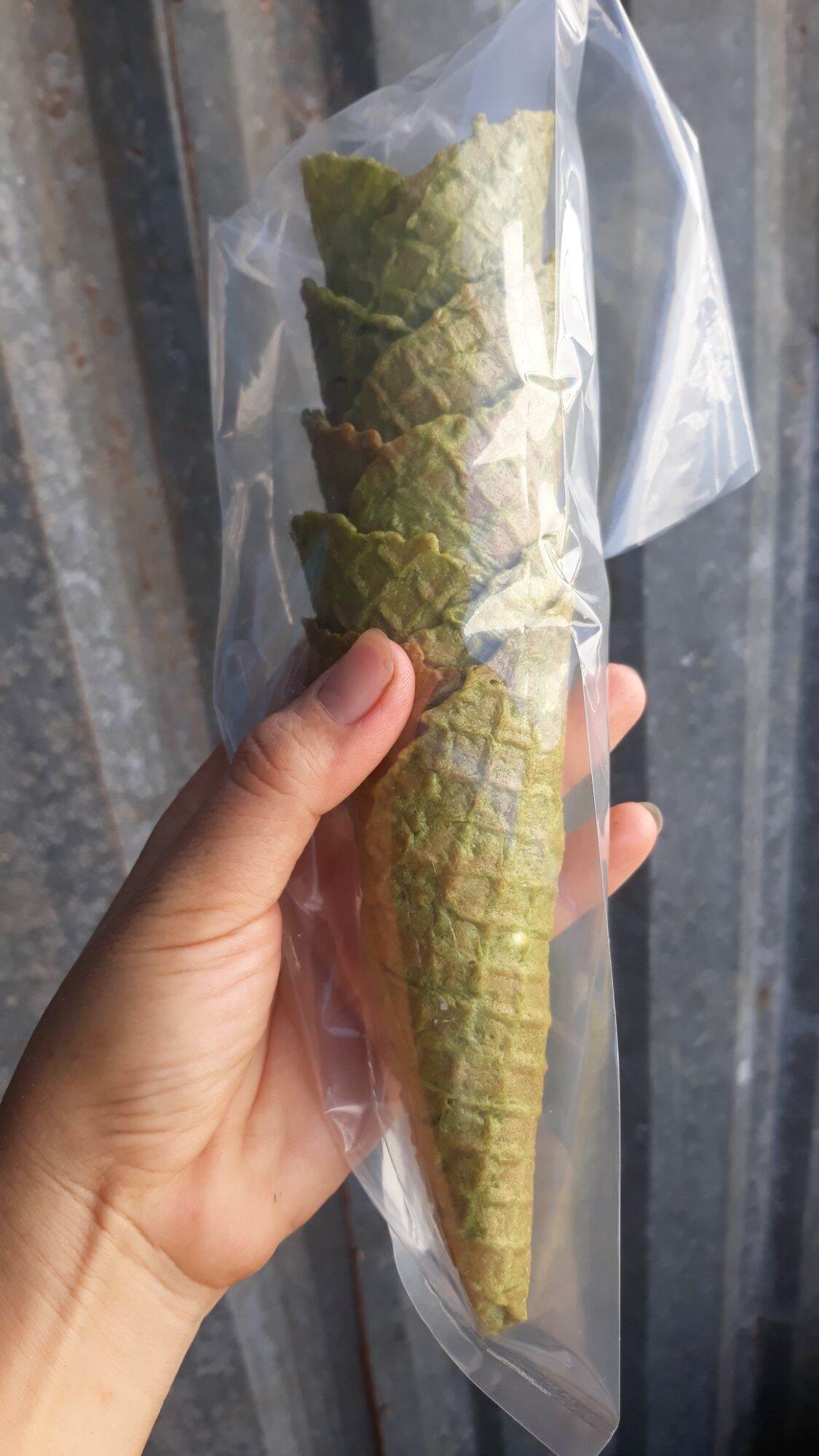 Bịch 5 cái bánh ốc quế Matcha ăn kem