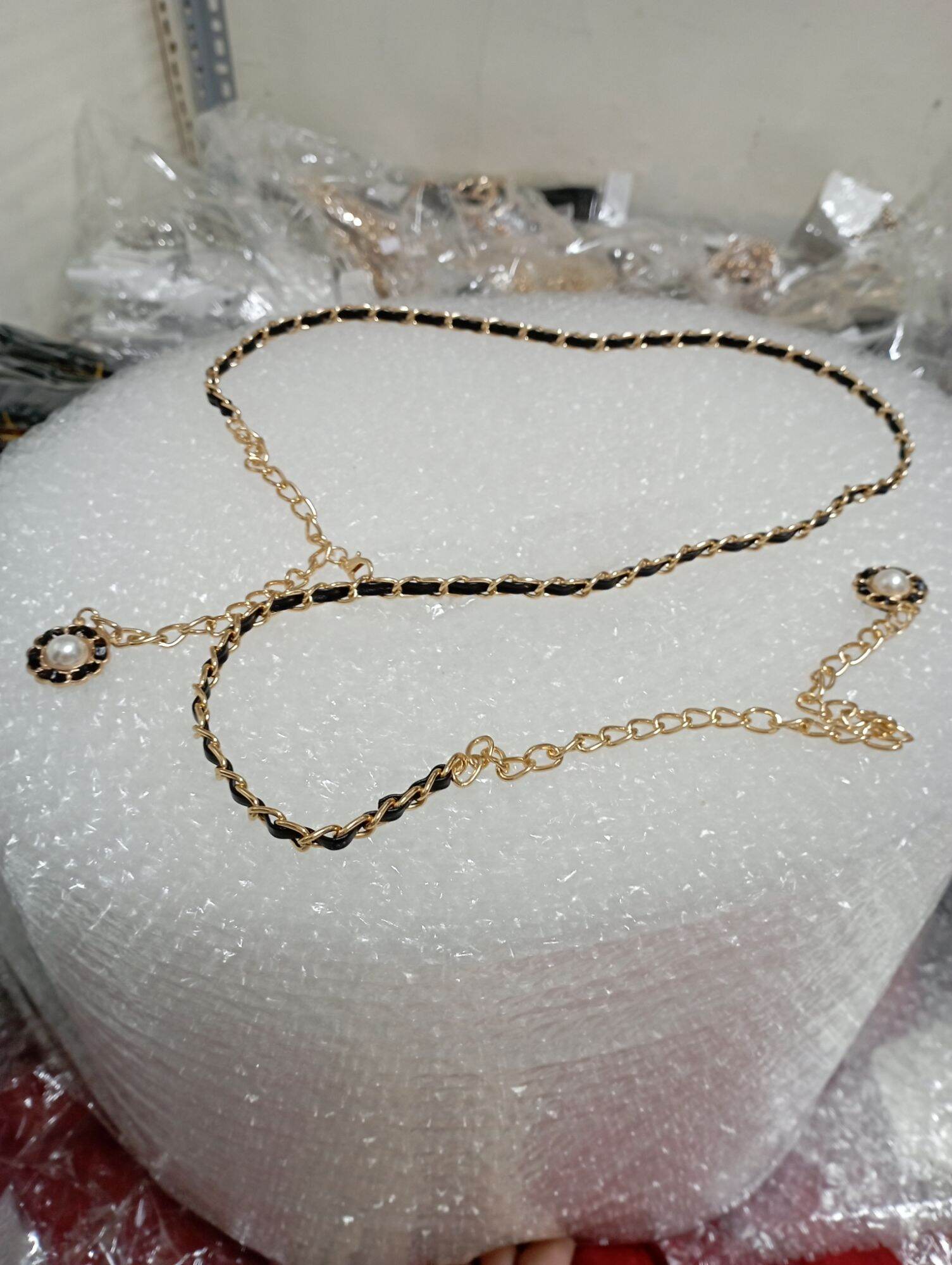 Đai váy xích nhỏ dây đen