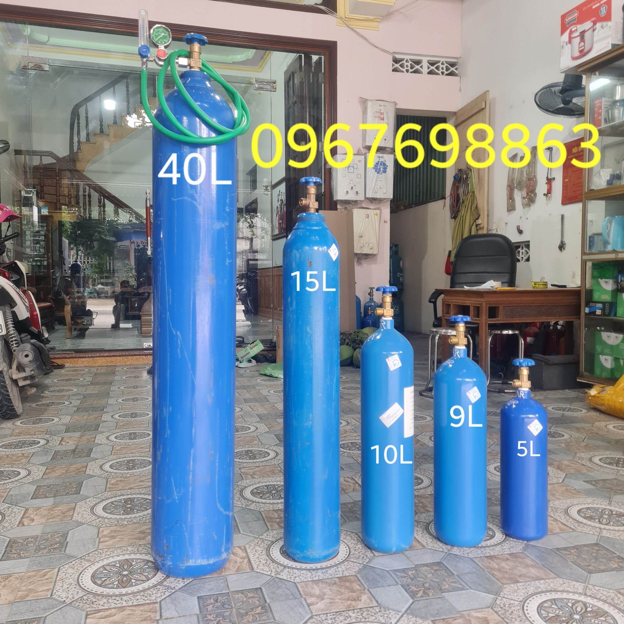 Trọn Bộ Bình Khí Argon Hàn Tig 5Lít