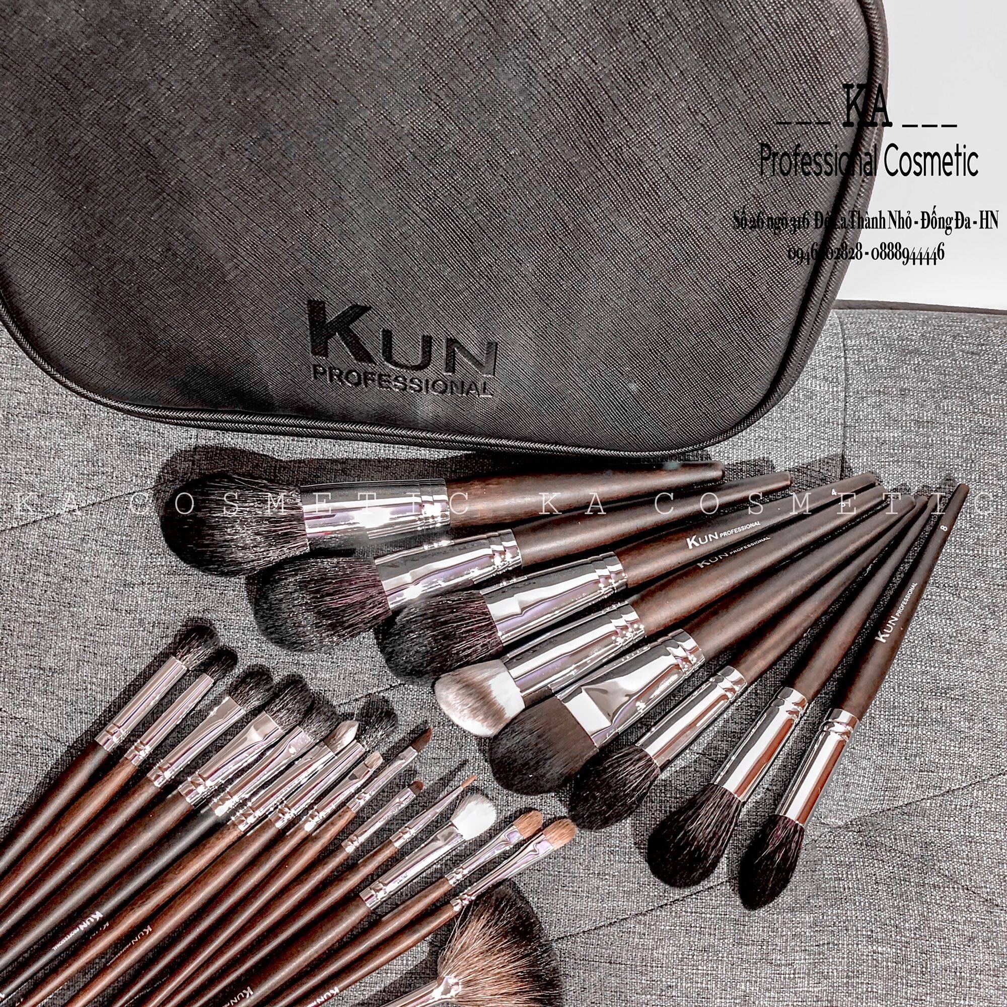 Bộ cọ chuyên nghiệp Kun 25 cây lông thú siêu mềm mịn