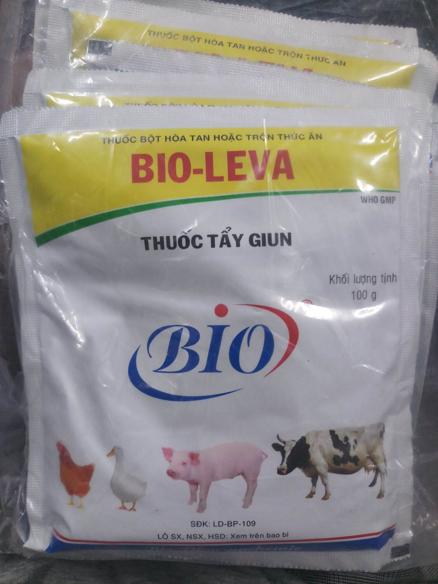 Bio Leva 100 gram tẩy giun, cho gà đá