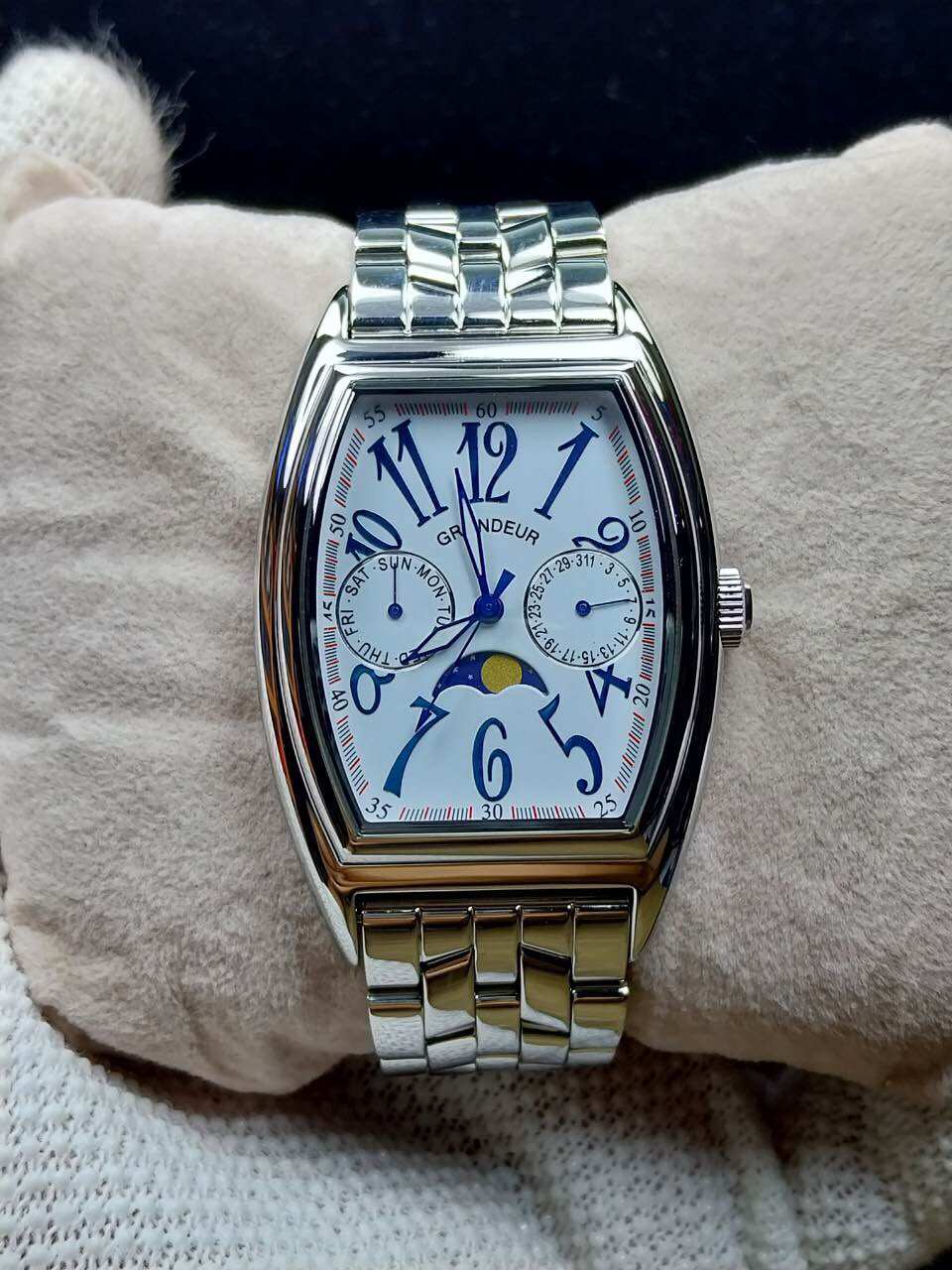 ⌚️đồng hồ si nam 5 kim trăng sao grandeur, nhật🇯🇵.