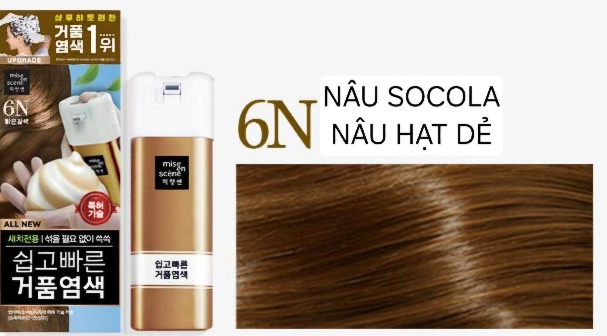 Thuốc nhuộm tóc bọt biển dành cho tóc bạc mise en scene