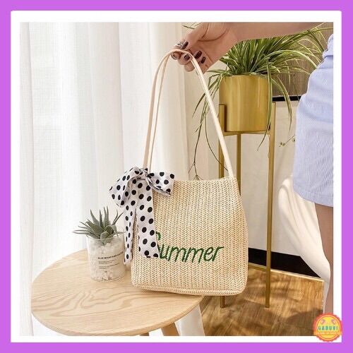 Túi cói đi biển Mini Sumer phong cách VINTAGE