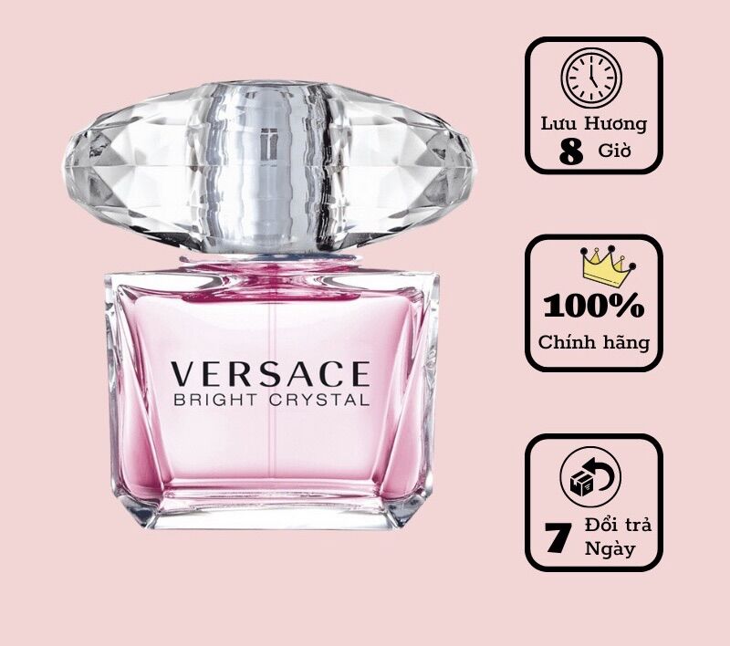 Nước Hoa Nữ Versace Bright Crystal Hồng nhạt 90ml