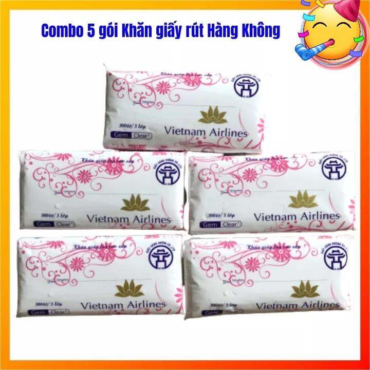Combo 5 bịch Giấy ăn rút khăn ăn cao cấp Hàng không VNA (combo 5 Bịch)