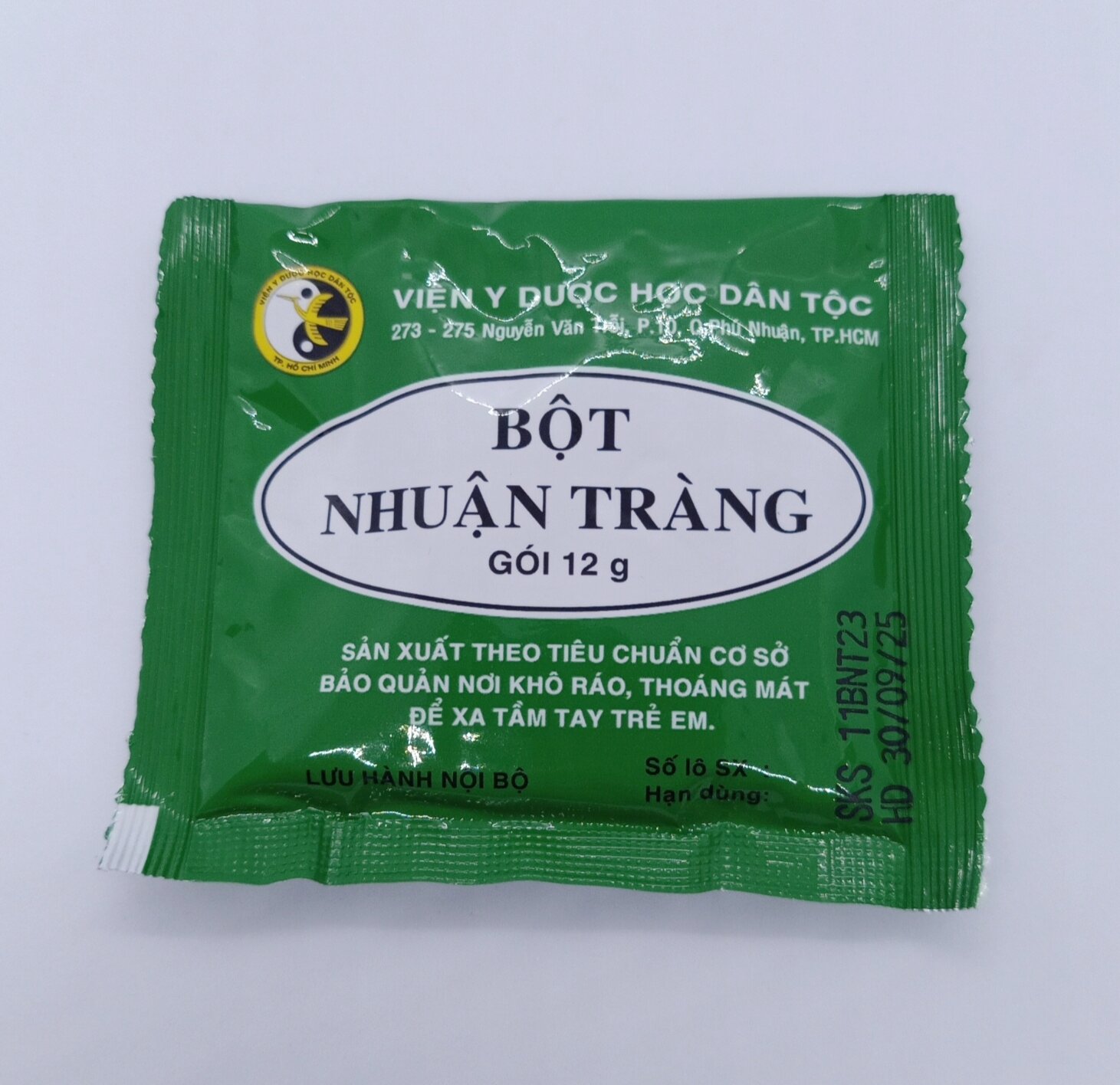 Bột nhuận tràng -làm mềm phân -giúp ruột bài tiết tốt -viện ydược học dân tộc tp.hcm -gói 12g bột khô