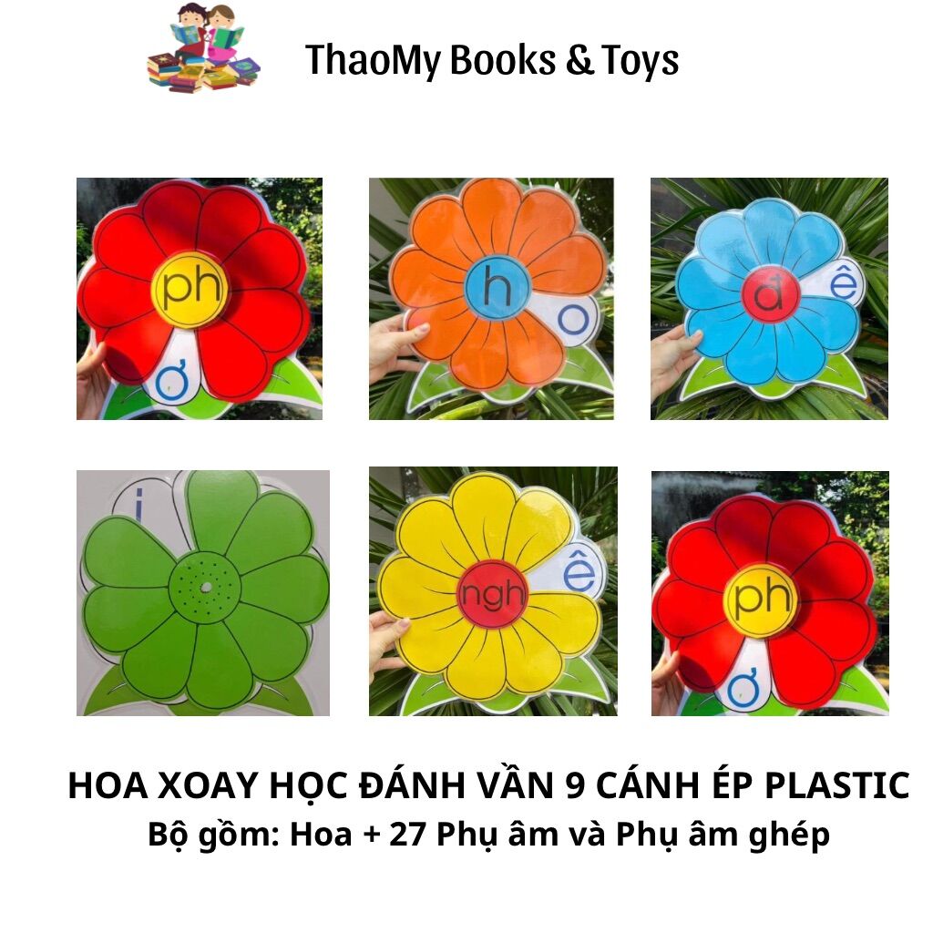 Hoa Xoay học ĐÁNH VẦN 9 cánh cho bé chuẩn bị vào lớp 1