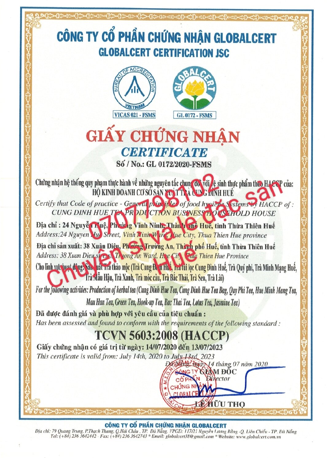 Trà cung đình Huế Đức Phượng G8 250gr