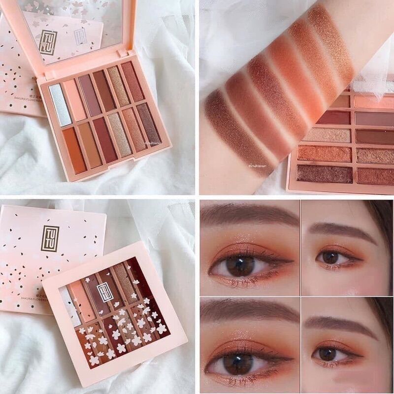 Phấn Mắt 12 Ô TuTu Sakura Flowers Eyeshadow 401 - 403 | Vinie.minisize