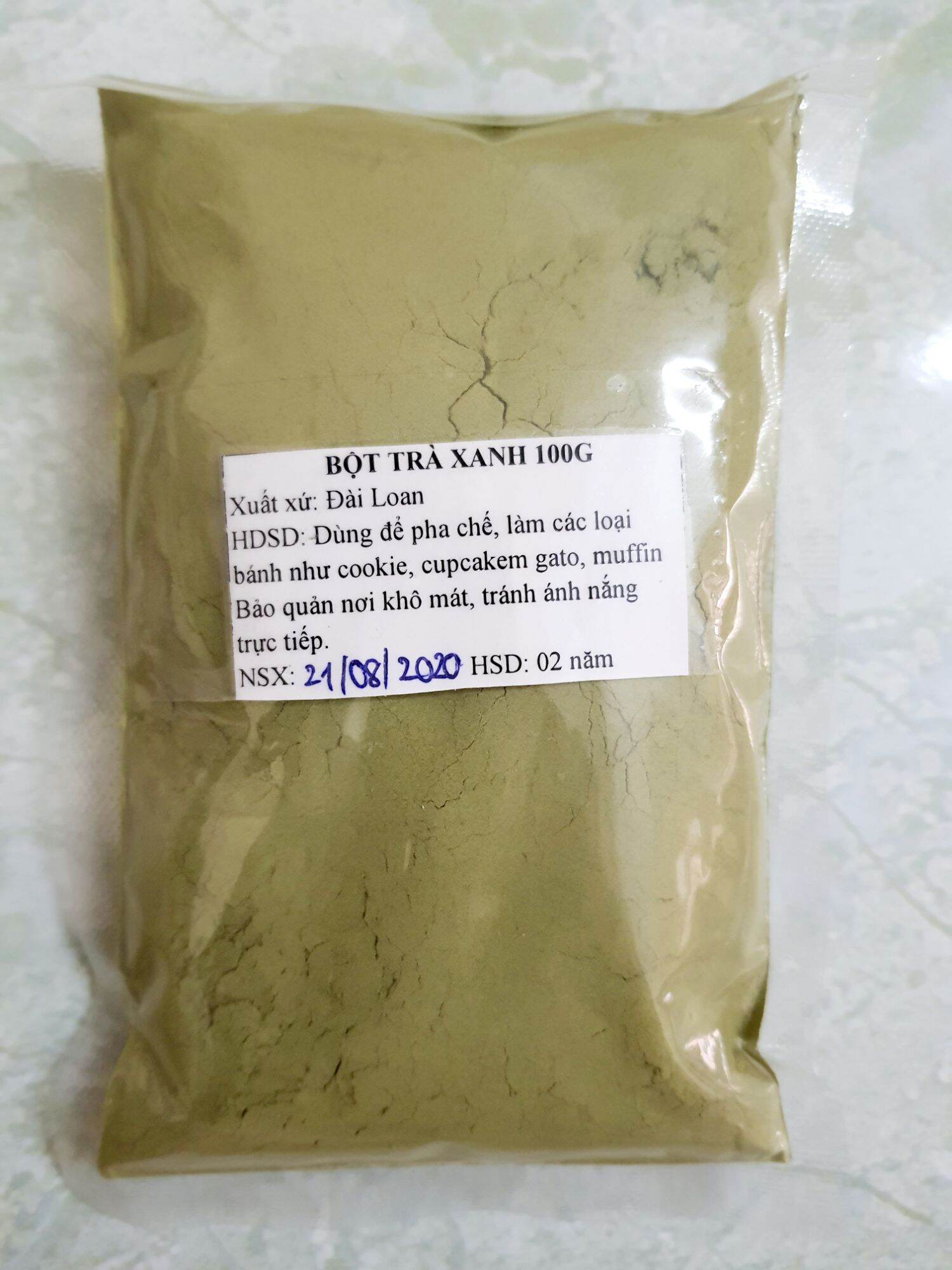 Bột matcha Đài Loan chuẩn làm bánh, pha chế trà sữa tách lẻ 100gr, bột matcha mũ đỏ