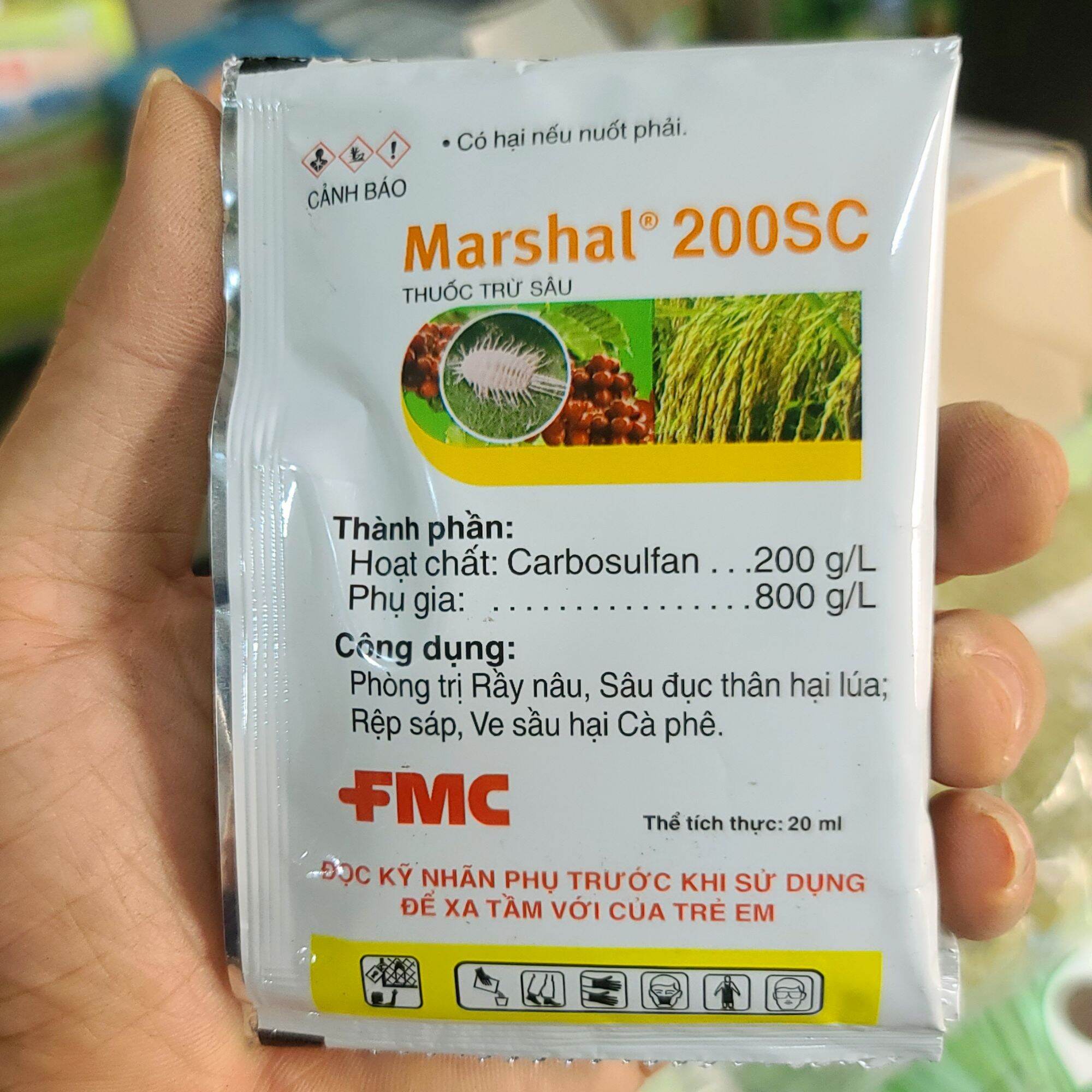 Chế phẩm Marshal 200sc. Xử lý rệp vảy hoa hồng, rệp sáp, bọ trĩ, rầy rệp