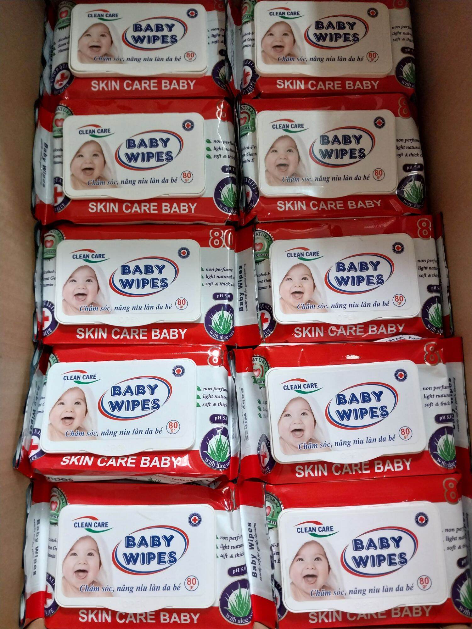 [ GIÁ SỈ 10 GÓI ] Khăn Ướt Baby wipes 80gr