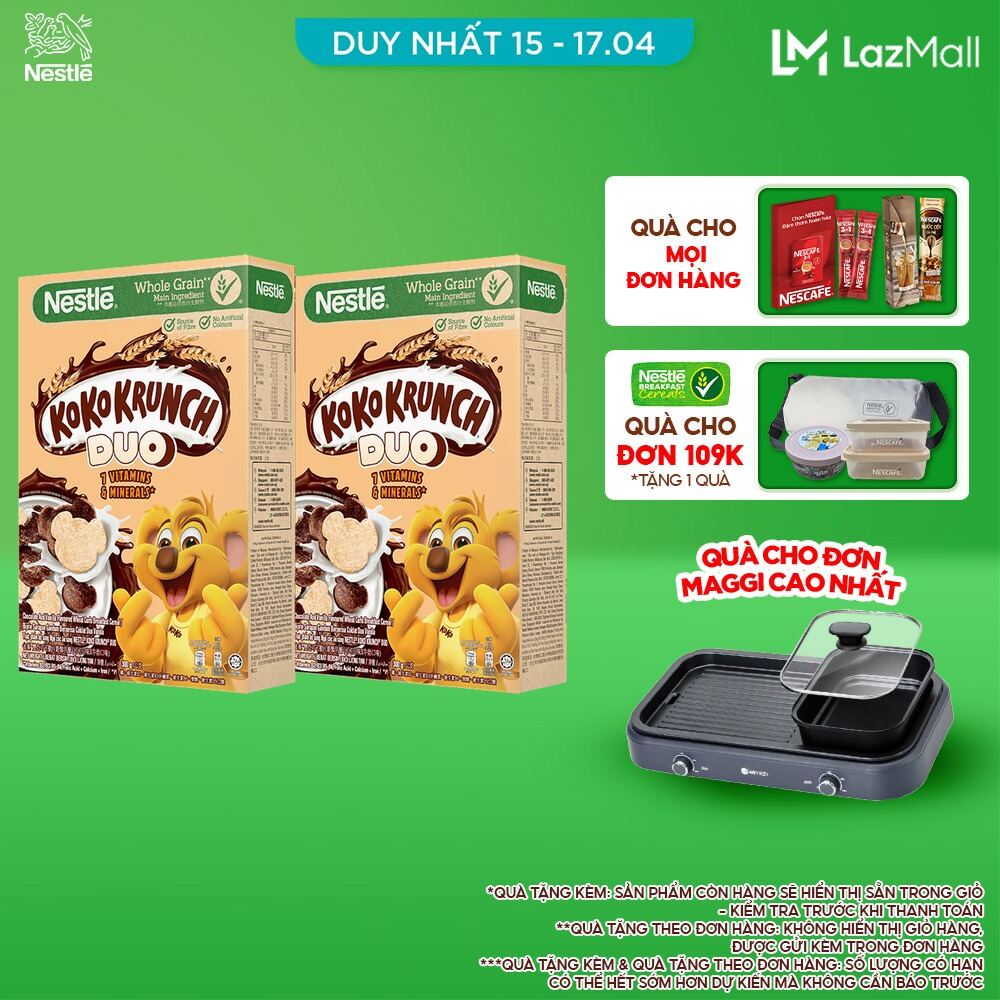 Combo 2 hộp ngũ cốc ăn sáng KOKO KRUNCH DUO (Hộp 300g)