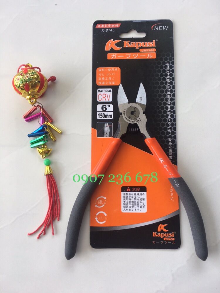 Kìm cắt vát kỷ thuật Kapusi japan 6 in