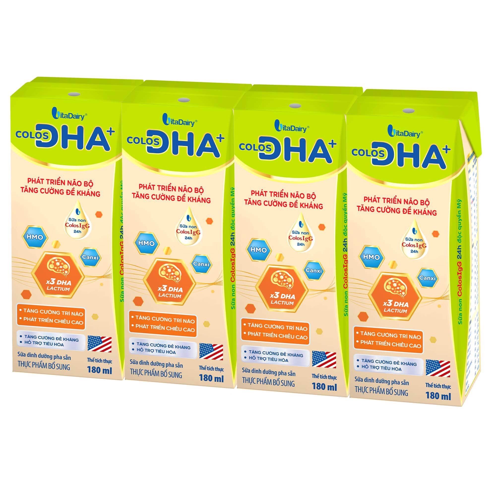 Sữa Bột Pha Sẵn Colos DHA+ 110ml/180ml - Thùng 48 hộp