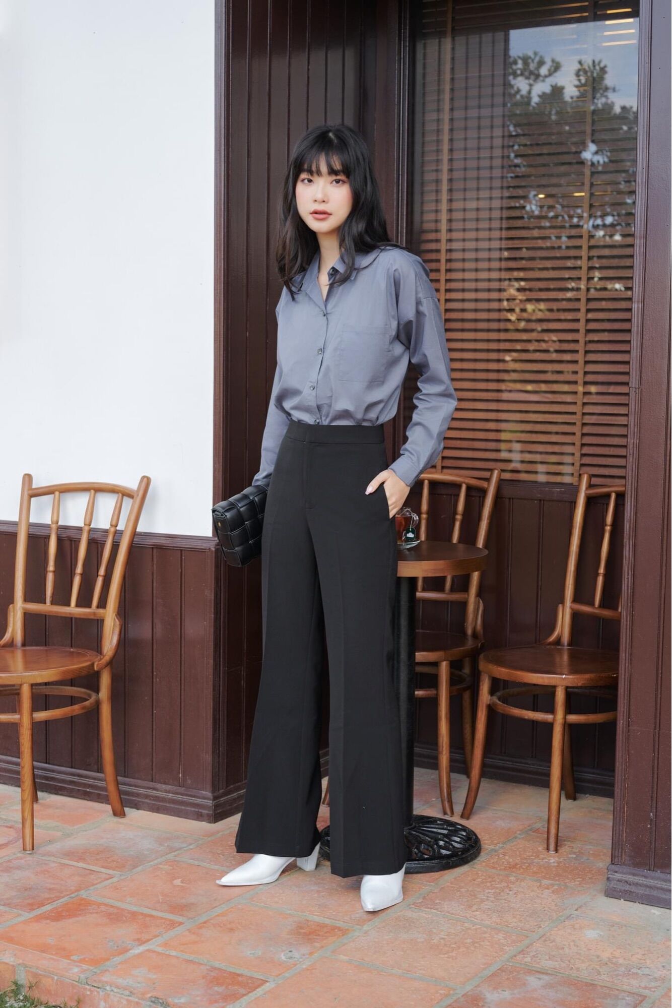 Ceci Cela - Áo Sơ Mi Dáng Dài Basic Năng Động