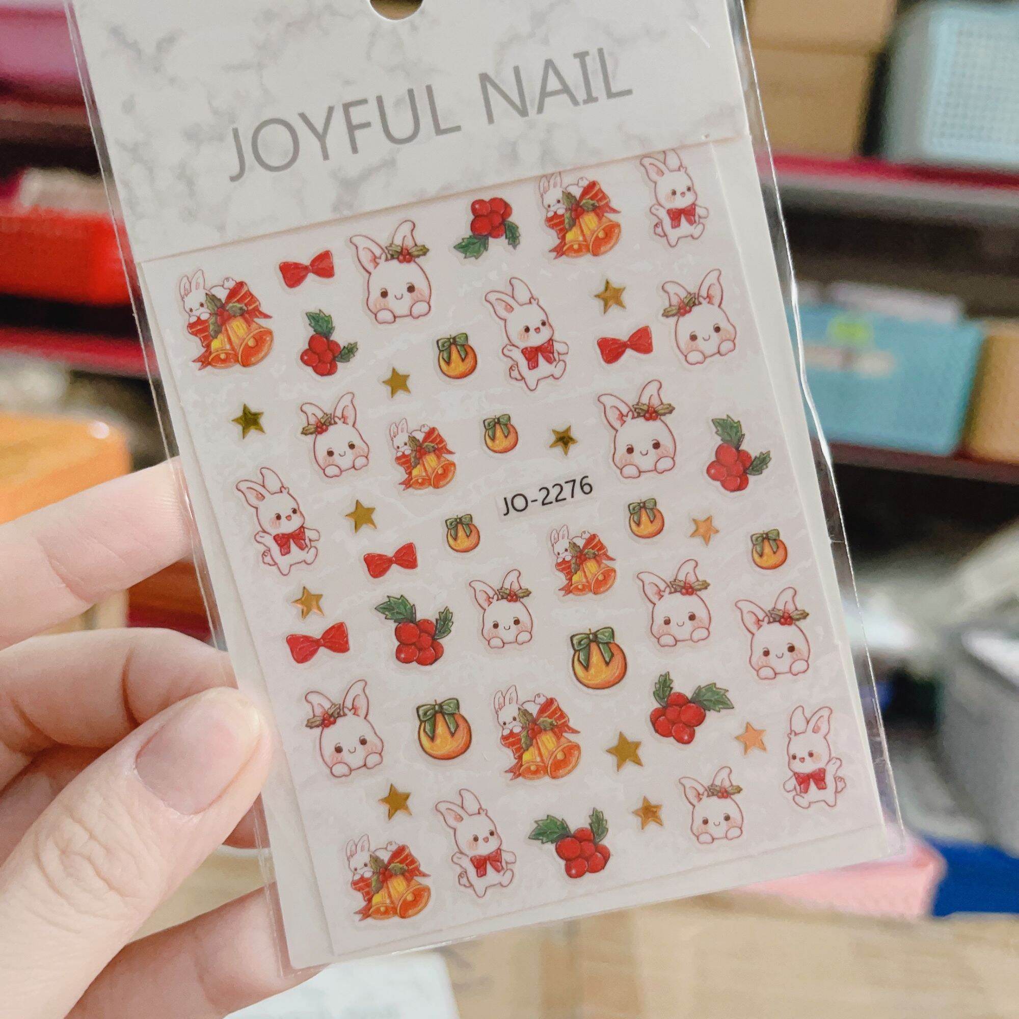 Sticker dán móng tay nail hình thỏ dễ thương