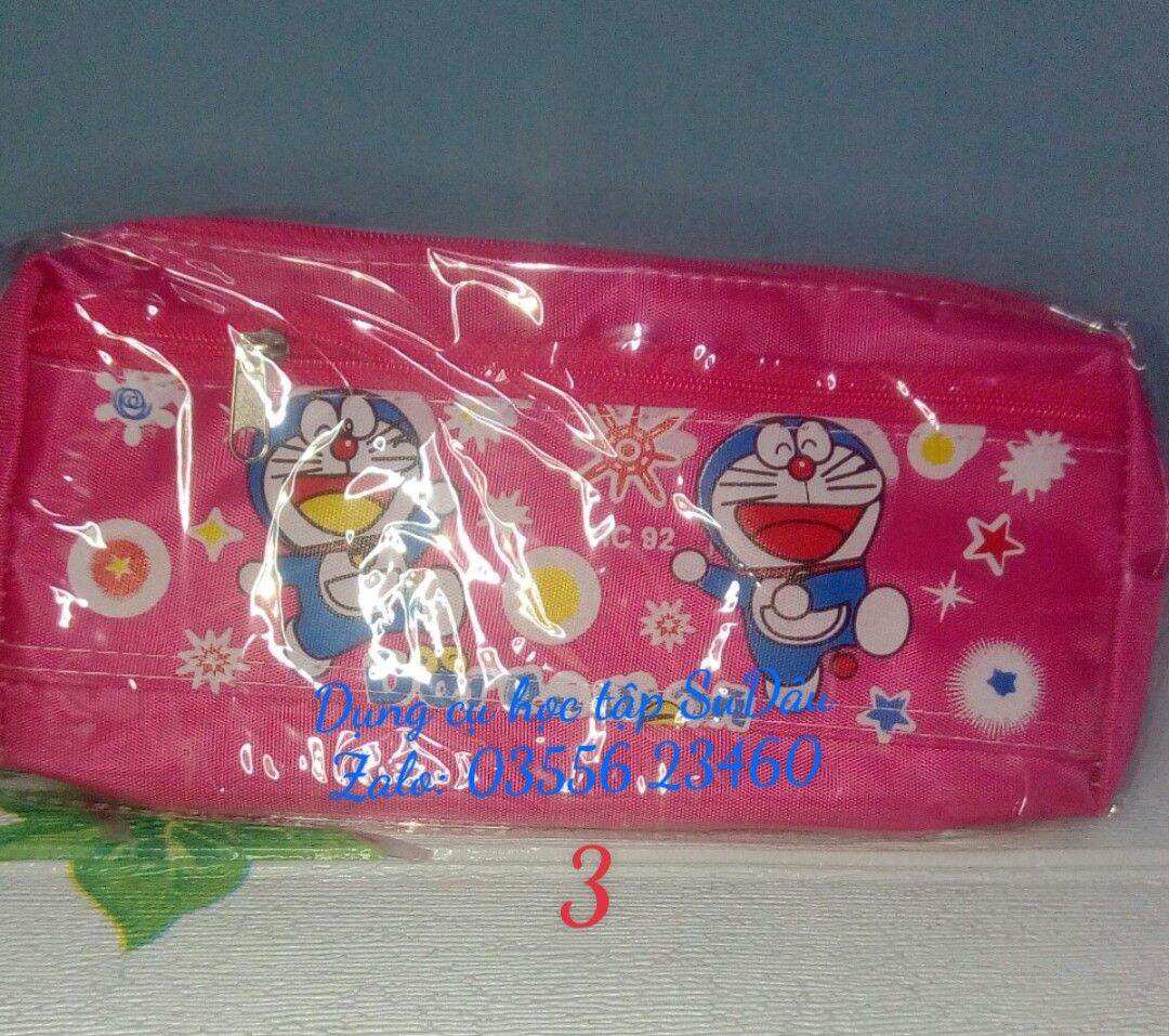 Bóp viết vải Đôremon 2 ngăn cho bé