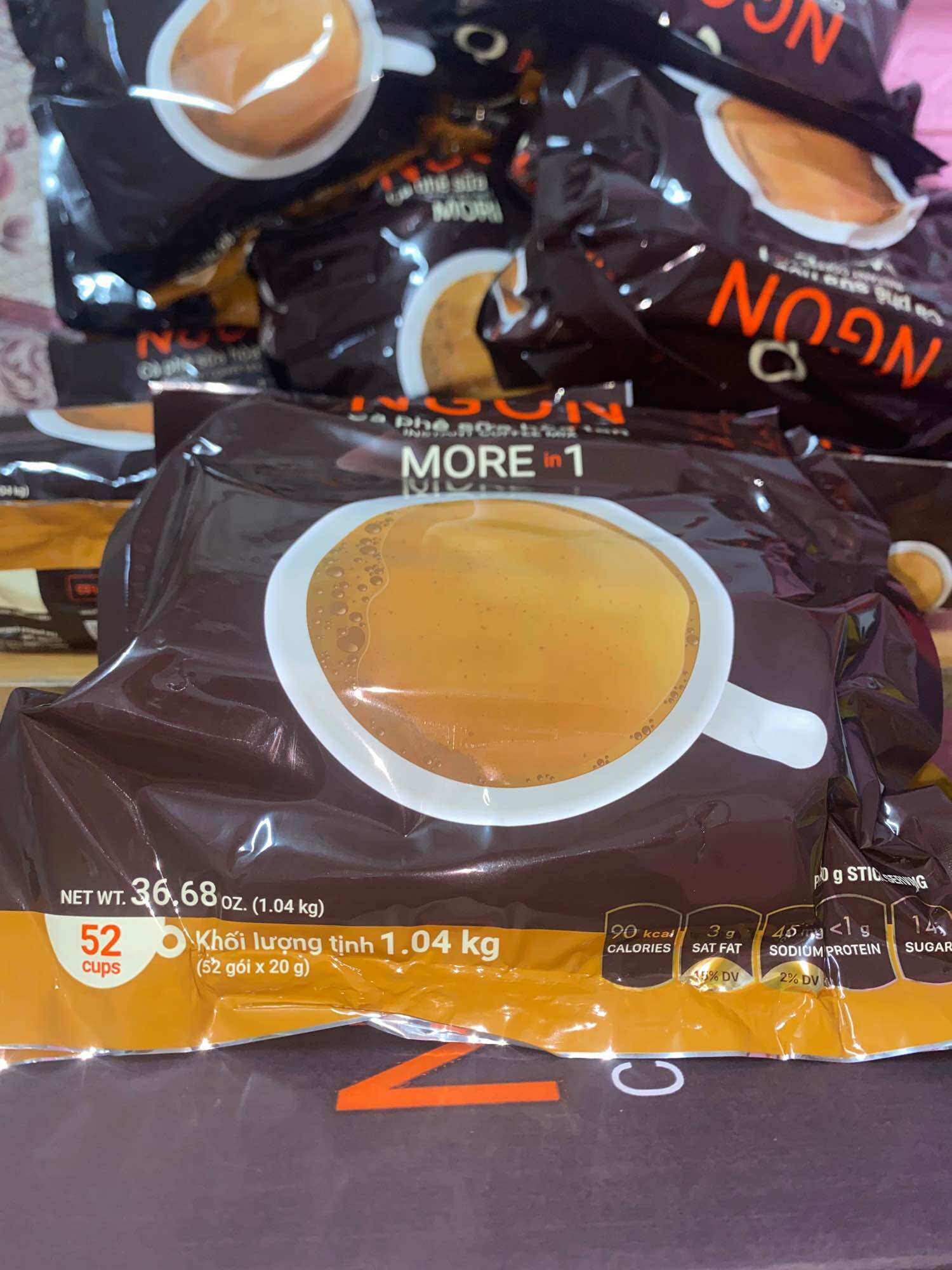 Combo 2 gói cà phê sữa Trần Quang 2 bịch 104 gói