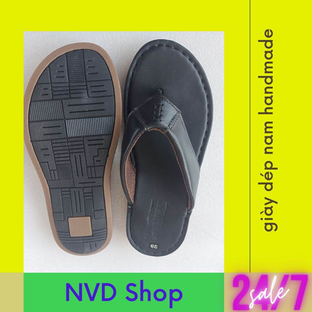 Dép xỏ ngón da bò nam cao cấp handmade