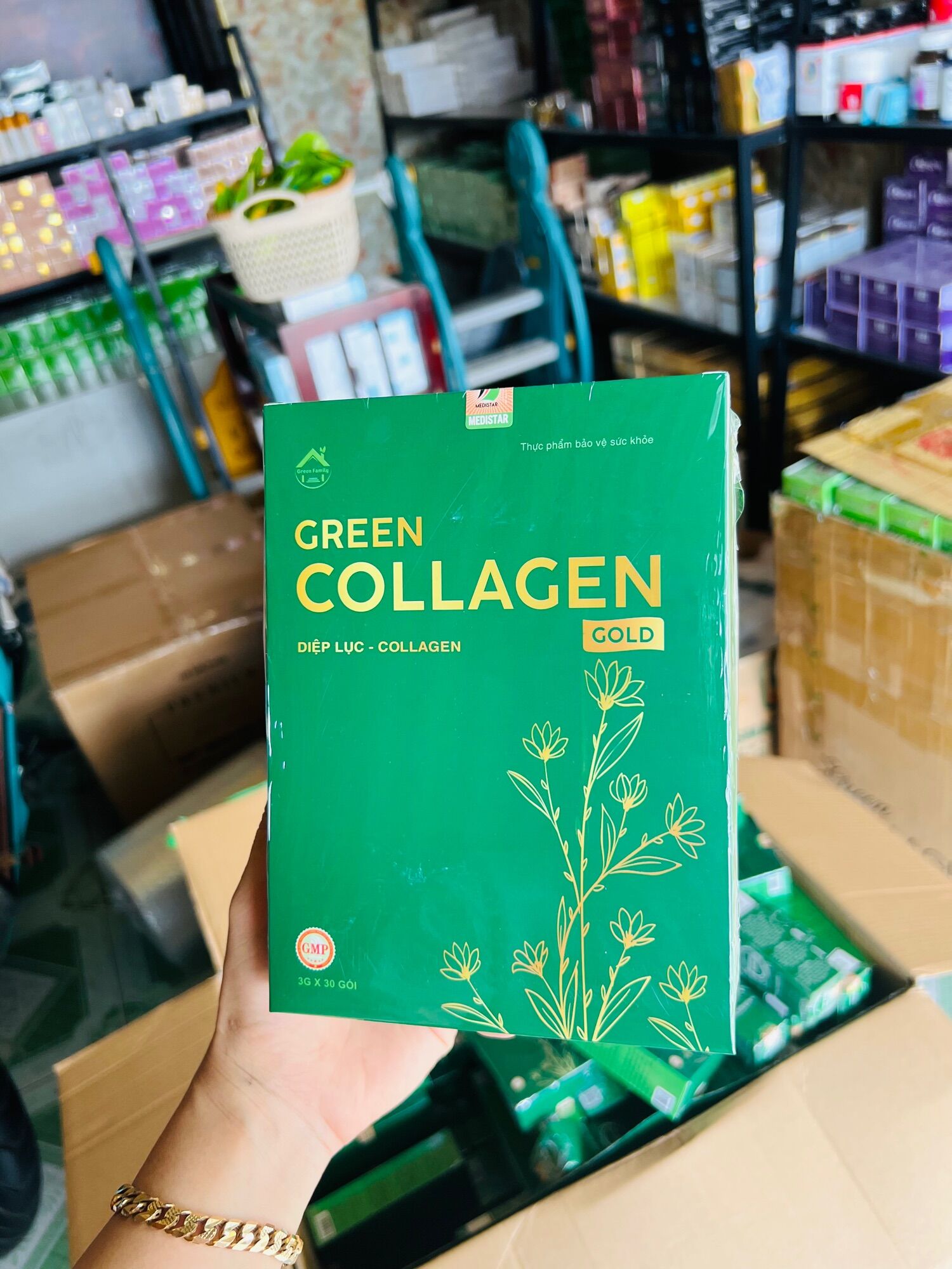 Diệp Lục Collagen Gold Chính Hãng(hộp 30gói)