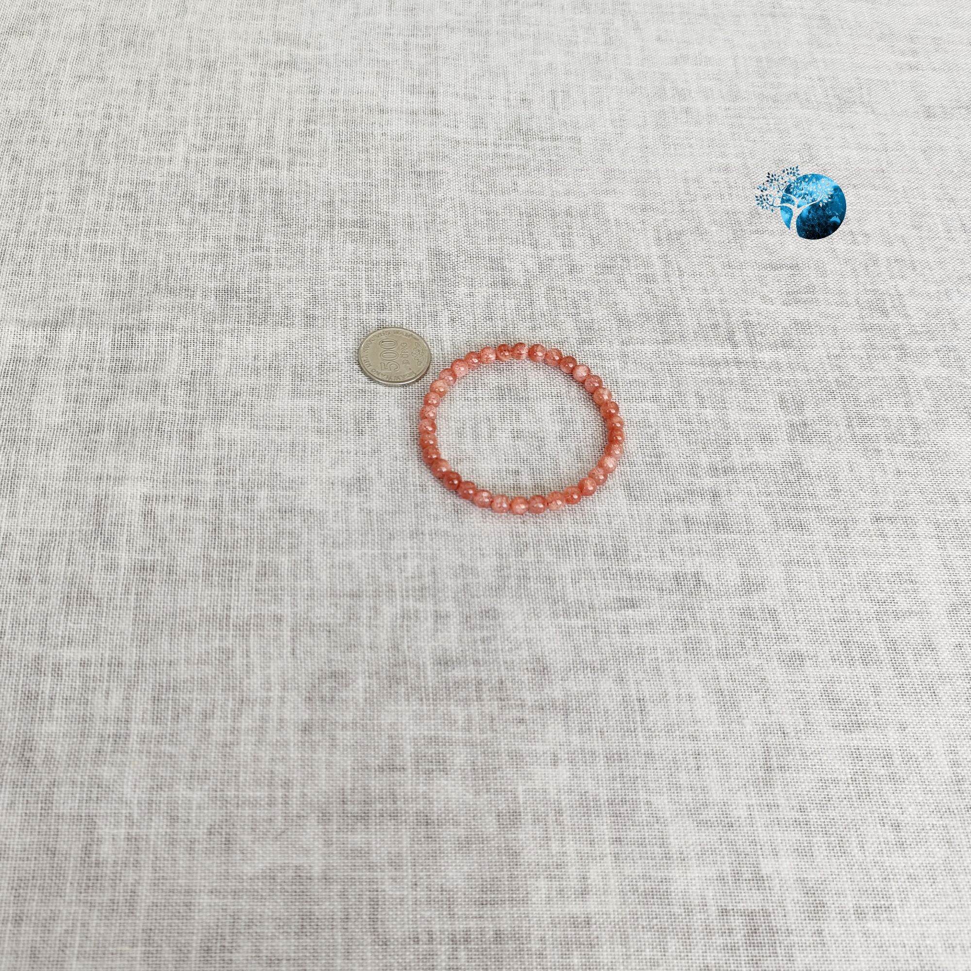 Vòng tay đá mặt trời (sunstone) 4.5mm
