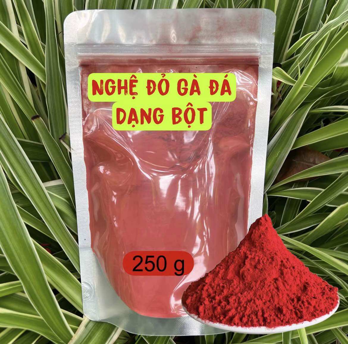 250 gram nghệ đỏ vô cựa gà đá.