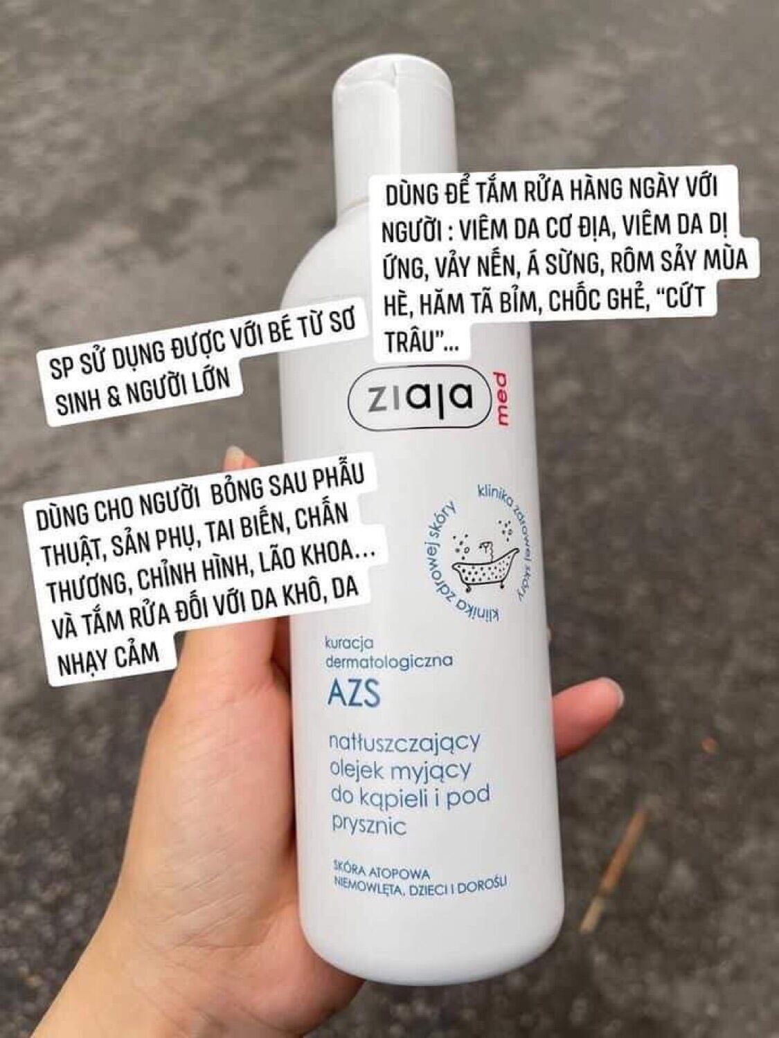 Dầu Tắm Dưỡng Ẩm Dịu Nhẹ Ziaja Med Atopy Azs Đảm Bảo Cung Cấp Các Sản Phẩm Đang Được Săn Đón Trên Thị Trường Hiện Nay