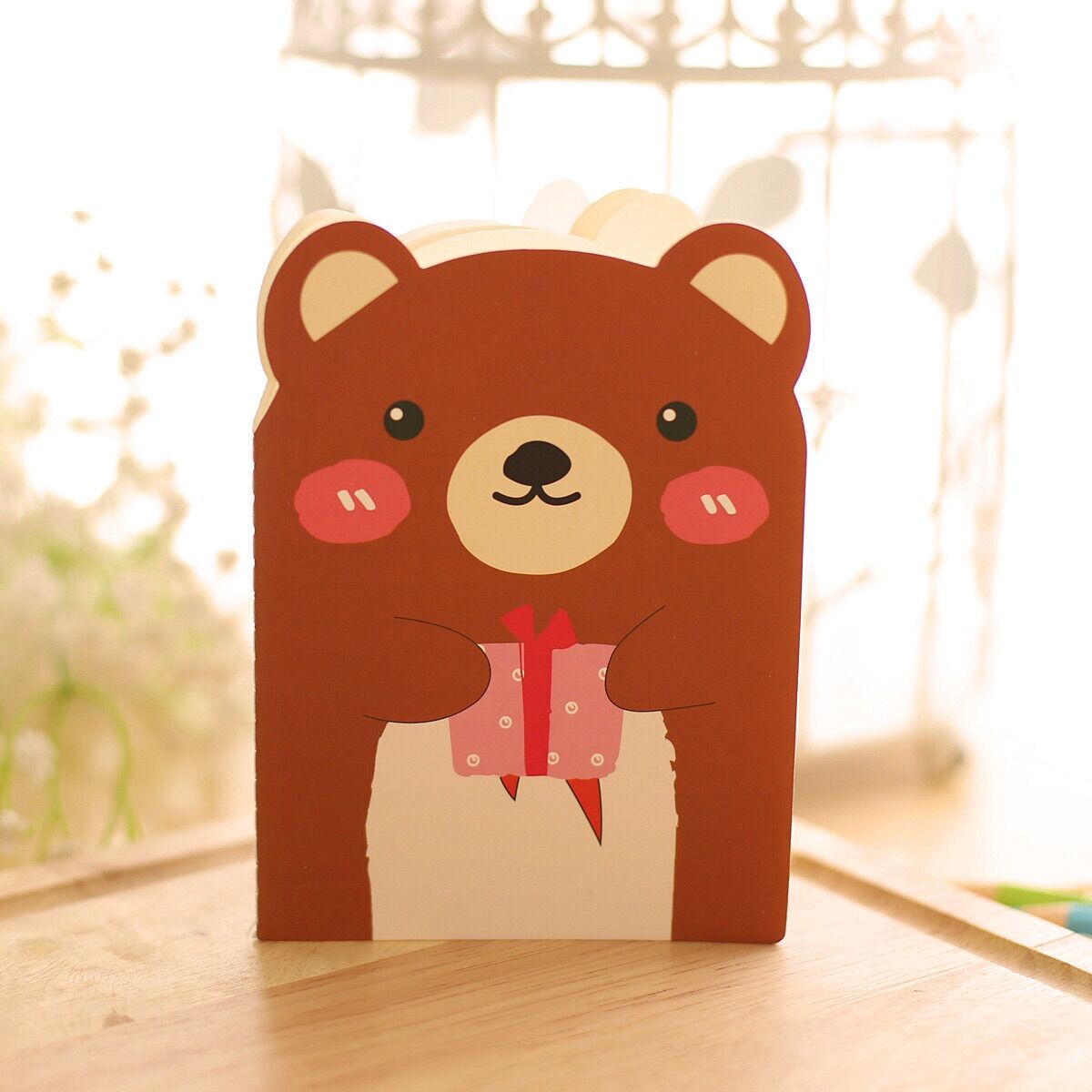 Sổ tay ghi chép cute mini bìa mềm đẹp hàn quốc dễ thương hình gấu cho bé học sinh NATO ST04