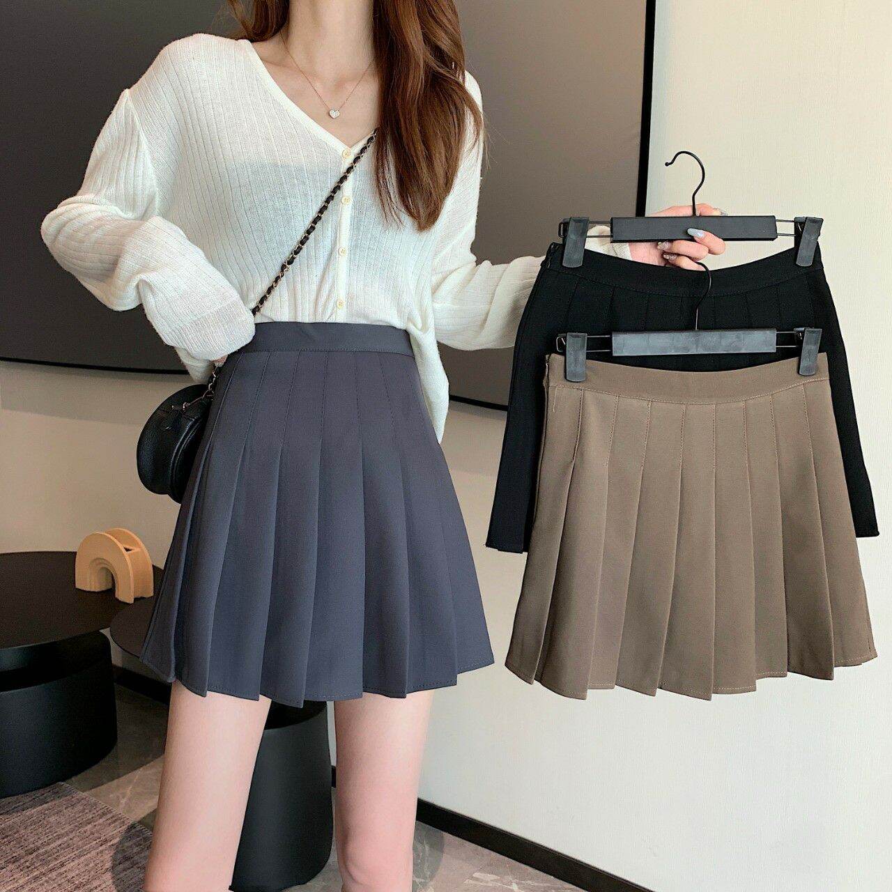 (Big size) chân váy xếp ly C053 có quần trong big size