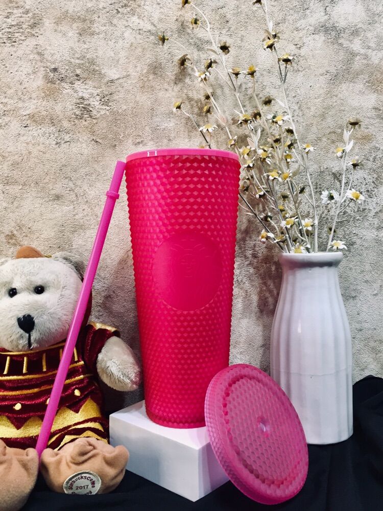 [ Store Mỹ ] Ly Nhựa Starbucks Fall 2021 Neon Pink Studded 710ml ( Starbucks US )