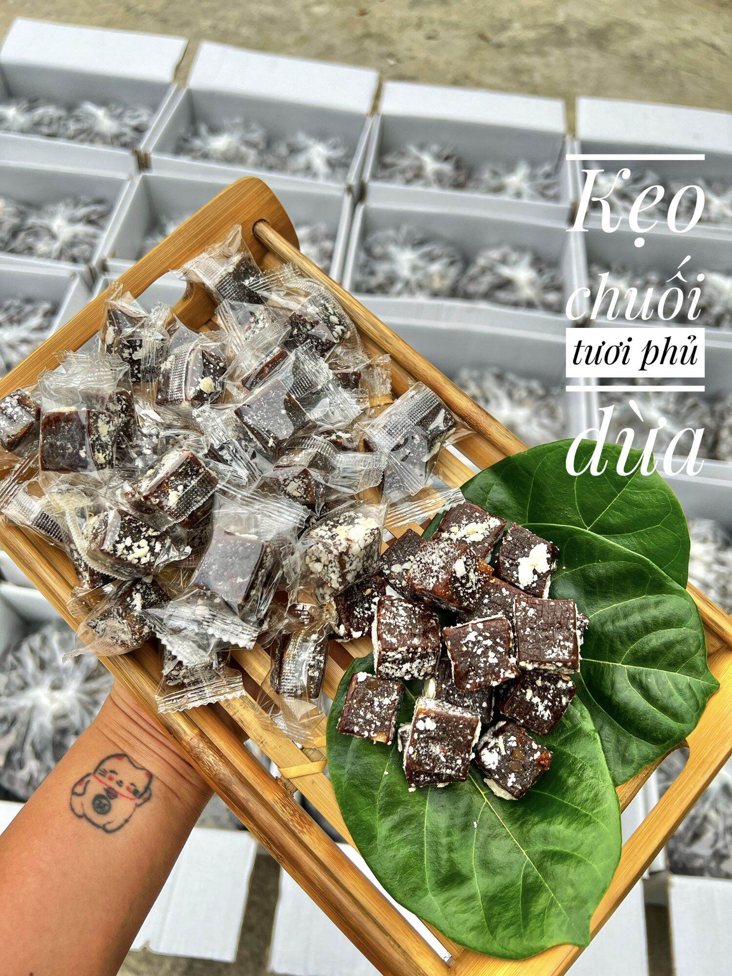Kẹo chuối tươi phủ dừa 500g
