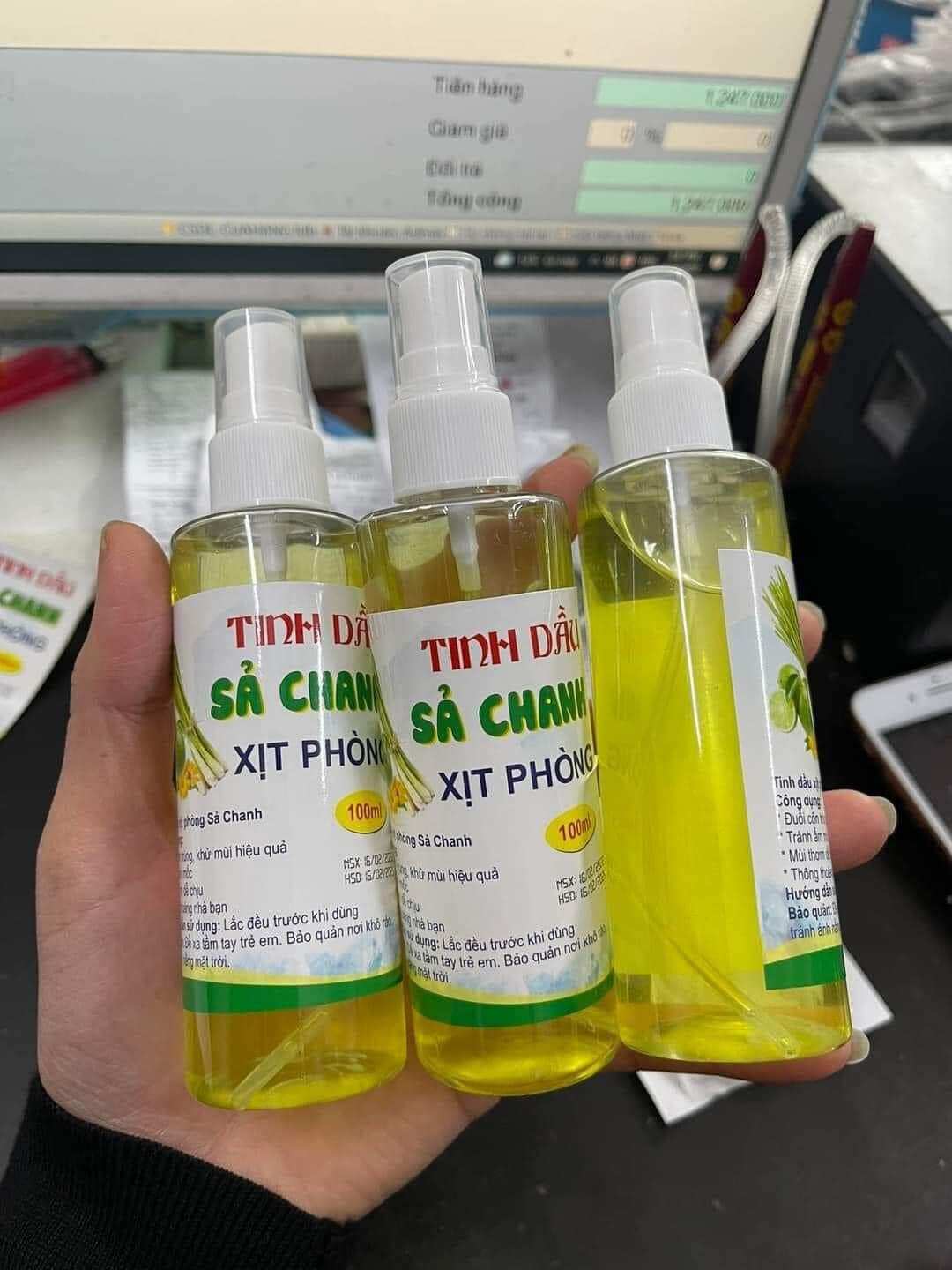 Compo 5 chai sịt chanh xả 100ml đuổi muỗi dán kiến thơm phòng