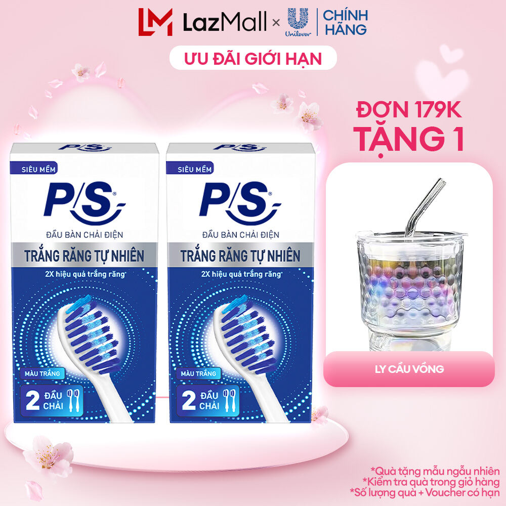 Bộ 4 đầu bàn chải điện P/S S100 Pro - Trắng Răng Tự Nhiên