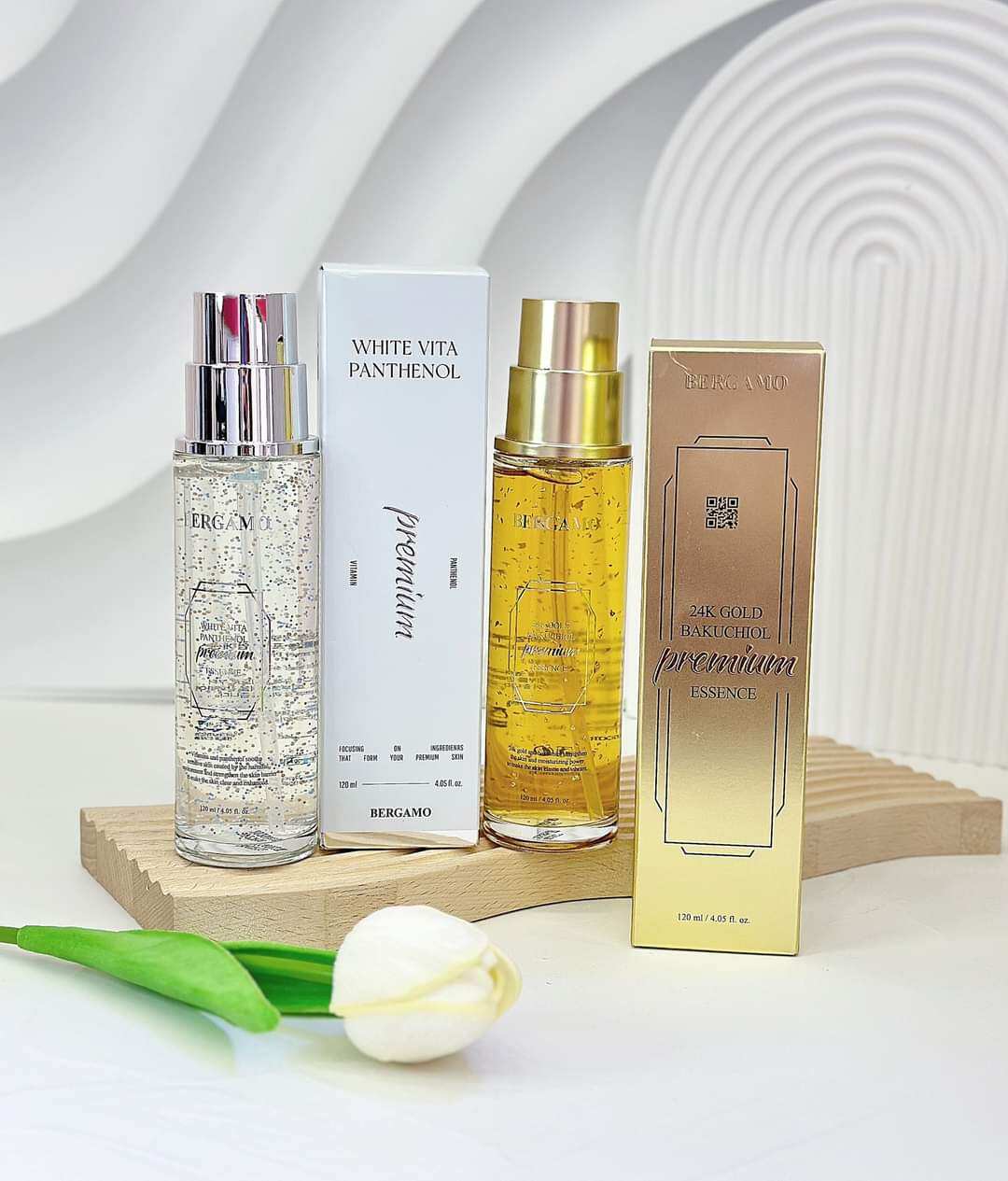 Serum Dưỡng Trắng Da Chống Lão Hoá Bergamo 24K Gold Brilliant Essence Chai 120ml