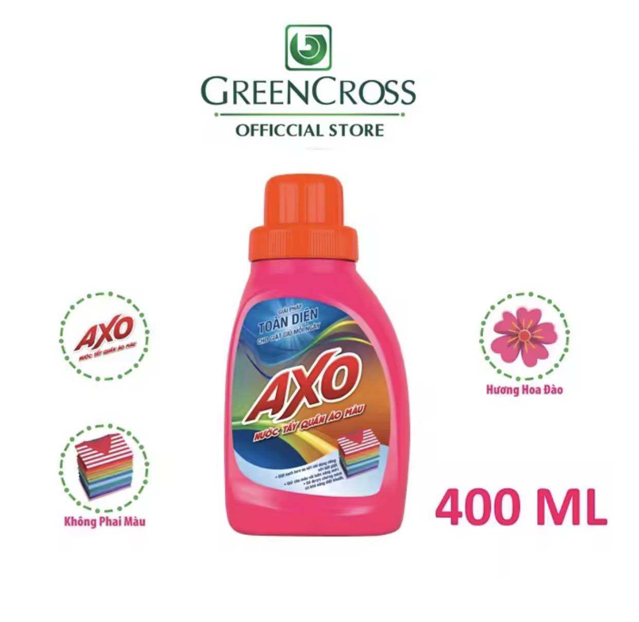 Nước tẩy quần áo màu AXO chai 400ml