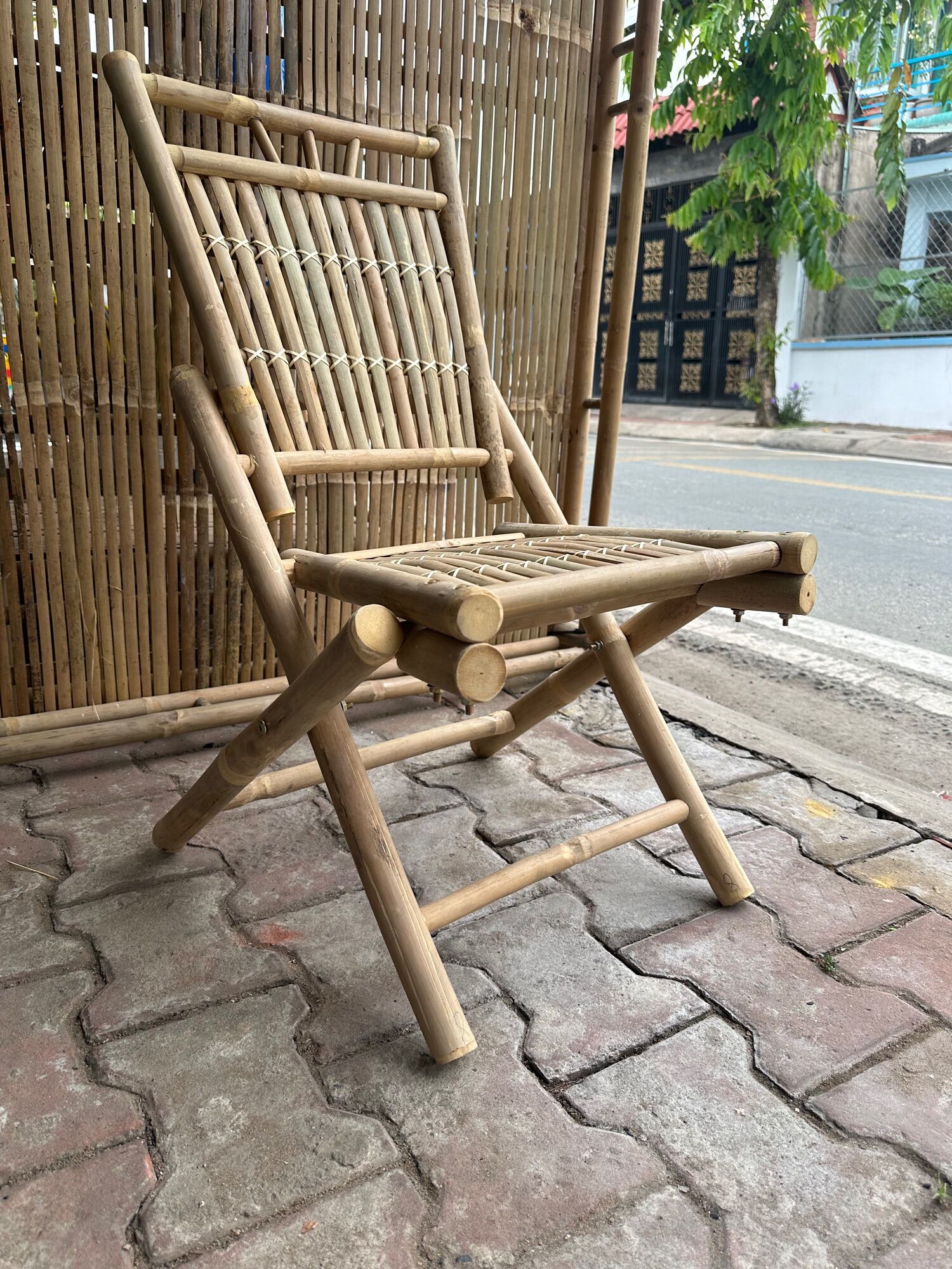 Ghế tre xếp lưng tựa