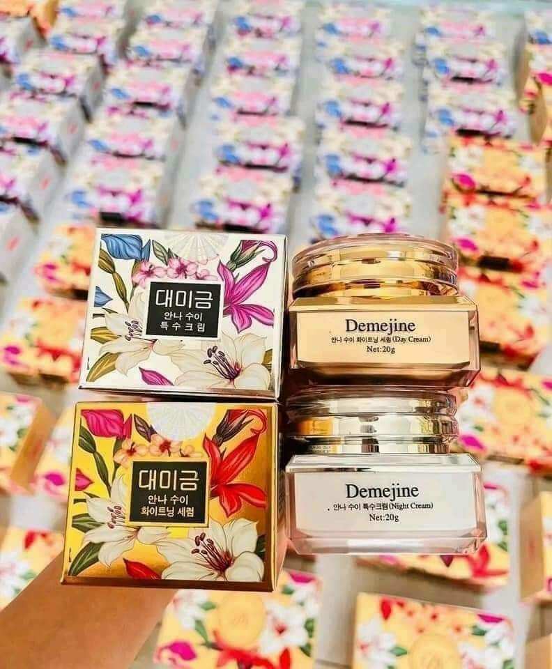 COMBO BỘ KEM  DEMJINE HÀN QUỐC  (Hàng chính hãng. bán siêu chạy .hàng sẳn sỉ ib

❇Kem Demjine hay còn gọi là kem DN Hàn Quốc
 Đừng bỏ quatinh chất dưỡng Essence Rores